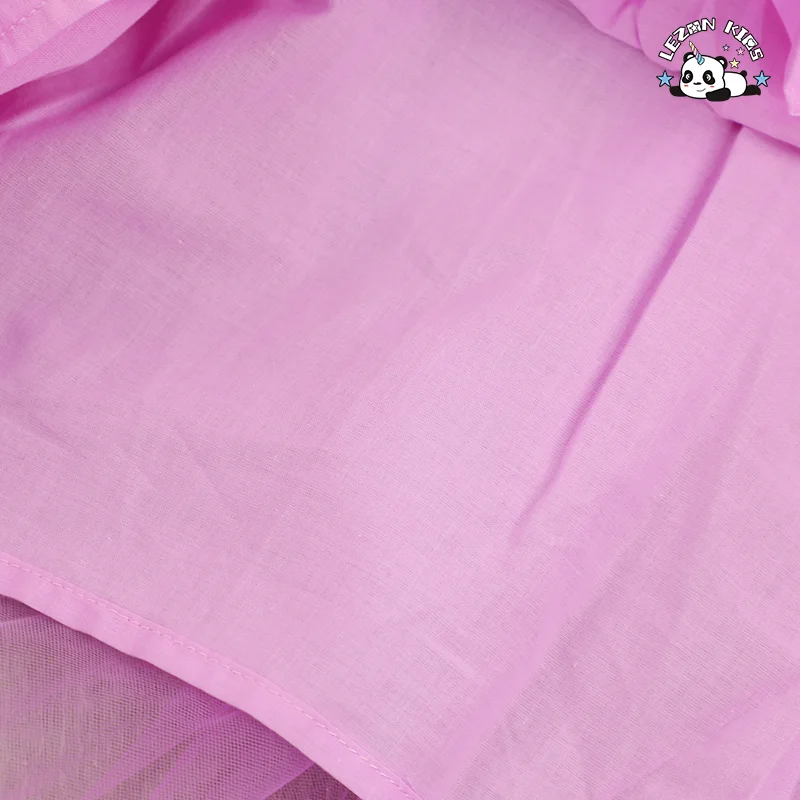 LEZONKIDS - Vestido de verão personalizável para meninas com manga curta e lantejoulas florais para 2-14T